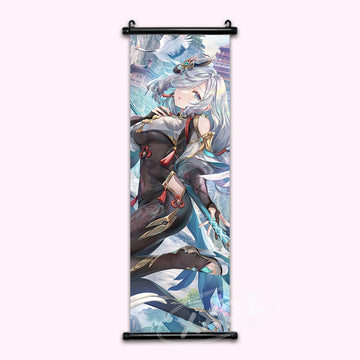 Genshin Impact Shenhee Anime Poster Canvas Scroll