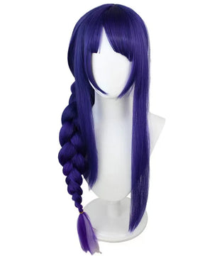 Genshin Impact Shogun Raiden Ei Makoto Beelzebul Cosplay Outfit With Wig