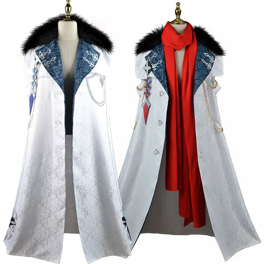 Genshin Impact Tartaglia & Fatui Cosplay Cloak Anime Costume With Scarf