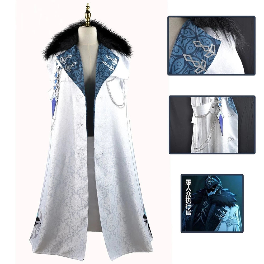Genshin Impact Tartaglia & Fatui Cosplay Cloak Anime Costume With Scarf