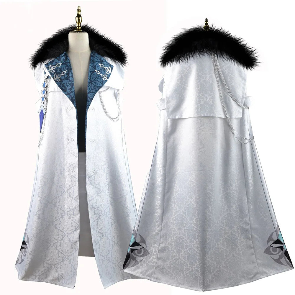 Genshin Impact Tartaglia & Fatui Cosplay Cloak Anime Costume With Scarf