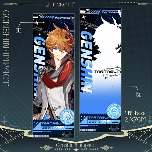 Genshin Impact Tartaglia Laser Ticket Bookmark Card