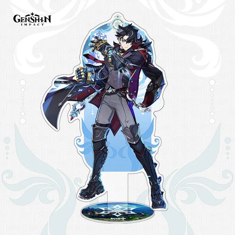 Genshin Impact Wriothesley Figure Acrylic Stand Fiberglass Desk Decor