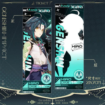 Genshin Impact Xiao Laser Ticket Bookmark Card