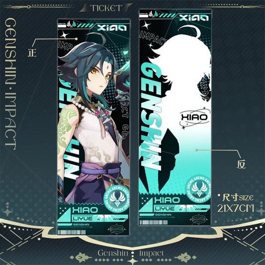 Genshin Impact Xiao Laser Ticket Bookmark Card