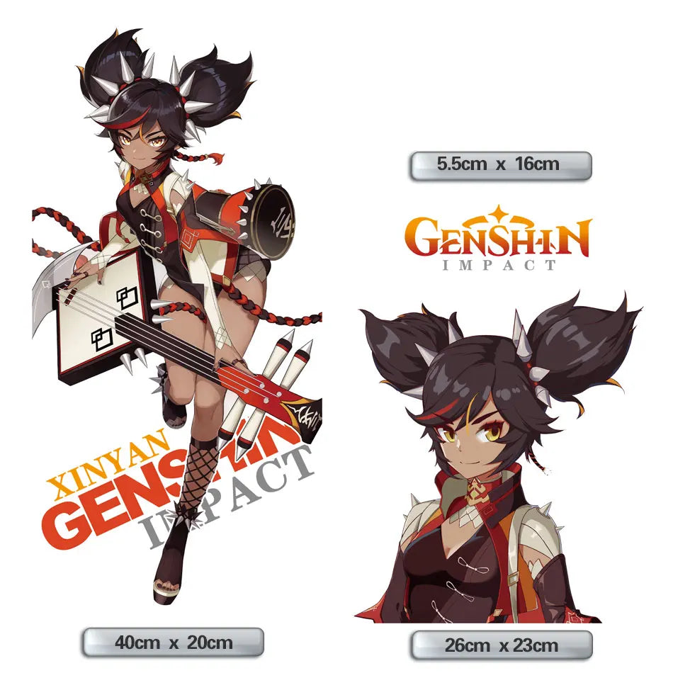 Genshin Impact Xinyan Anime PC Case Sticker