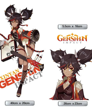 Genshin Impact Xinyan Anime PC Case Sticker
