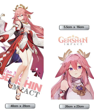 Genshin Impact Yae Miko Anime PC Case Sticker