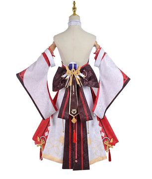 Genshin Impact Yae Miko Cosplay With Wig 9cs Anime Costume Set