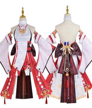 Genshin Impact Yae Miko Cosplay With Wig 9cs Anime Costume Set