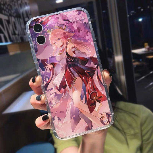 Genshin Impact Yae Miko Cute Anime iPhone Case for IPhone 6-14 Pro Max