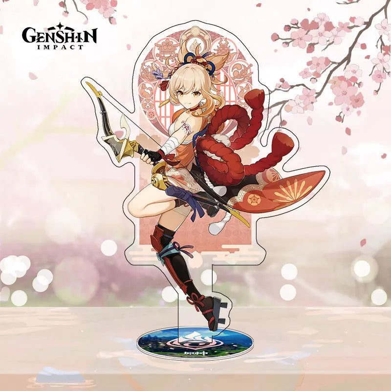 Genshin Impact Yoimiya Figure Acrylic Stand Fiberglass Desk Decor