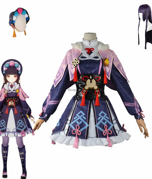 Genshin Impact Yunjin Cosplay Anime Costume 8pcs Set
