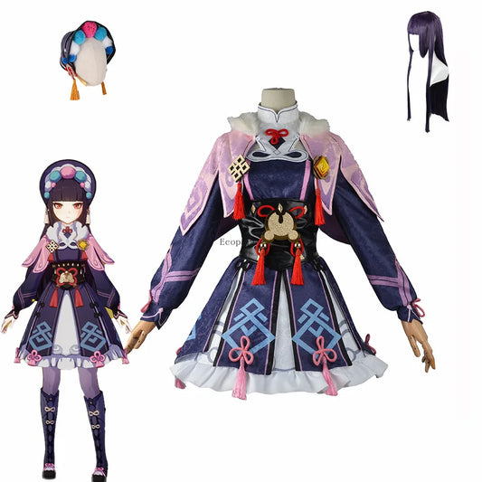 Genshin Impact Yunjin Cosplay Anime Costume 8pcs Set
