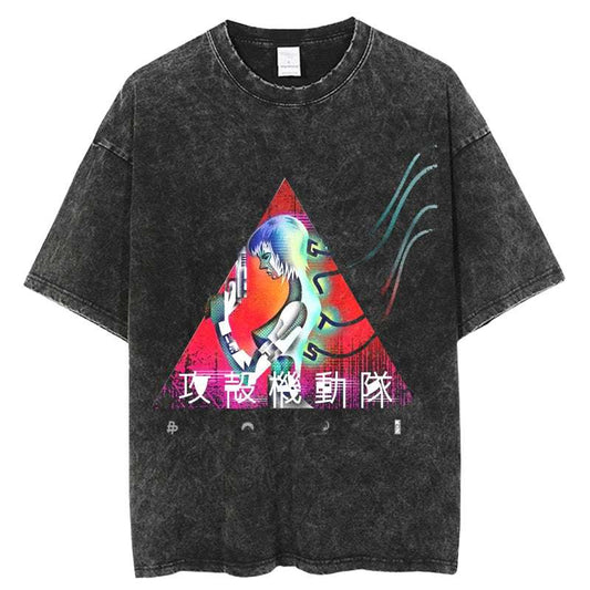 Ghost in the Shell Motoko Kusanji Oversized Anime Graphic Shirt