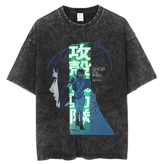 Ghost in the Shell Motoko Kusanji Oversized Anime Graphic Shirt