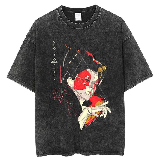 Ghost in the Shell Oversized Anime Graphic Shirt