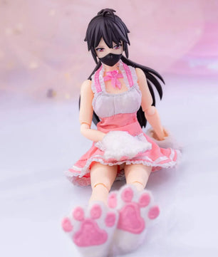 HASUKI 6" Anime Girl Action Figure Cat Maid Clothing & Accessories