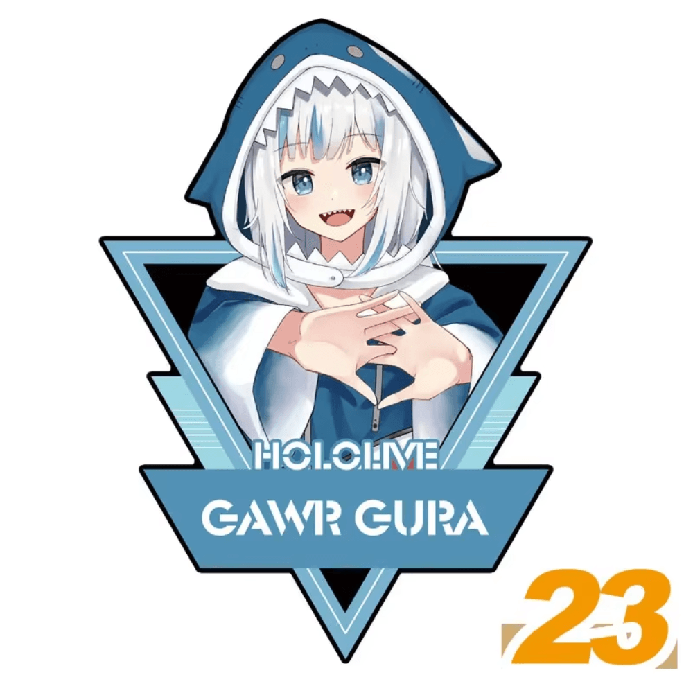 Hololive Vtuber Gawr Gura PC Case Sticker Anime Sticker Decals