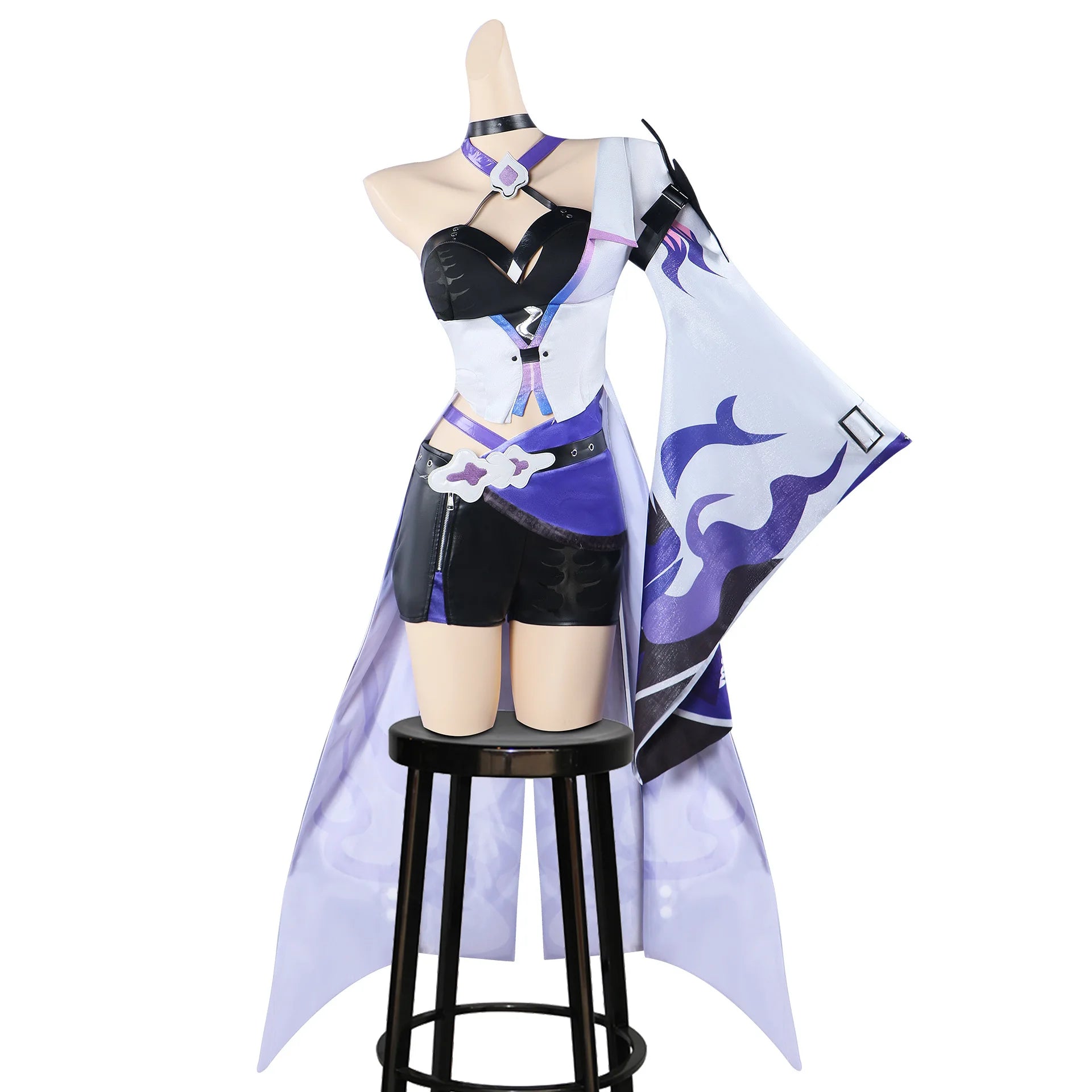 Honkai Star Rail Acheron Cosplay 8pcs Anime Costume Set With Wig