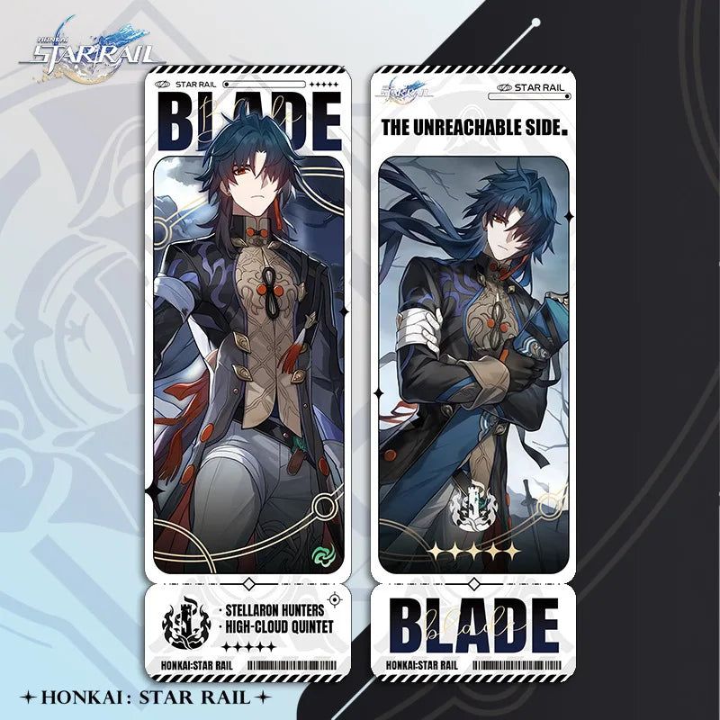 Honkai Star Rail Blade Laser Ticket Collection Bookmark Card