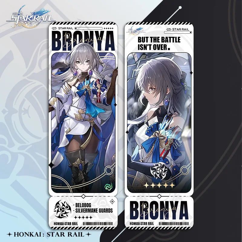 Honkai Star Rail Bronya Laser Ticket Collection Bookmark Card