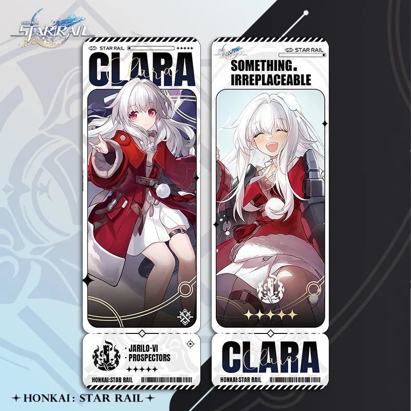 Honkai Star Rail Clara Laser Ticket Collection Bookmark Card