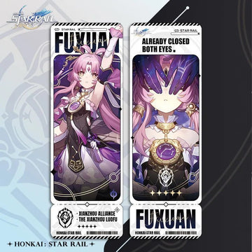 Honkai Star Rail Fuxuan Laser Ticket Collection Bookmark Card