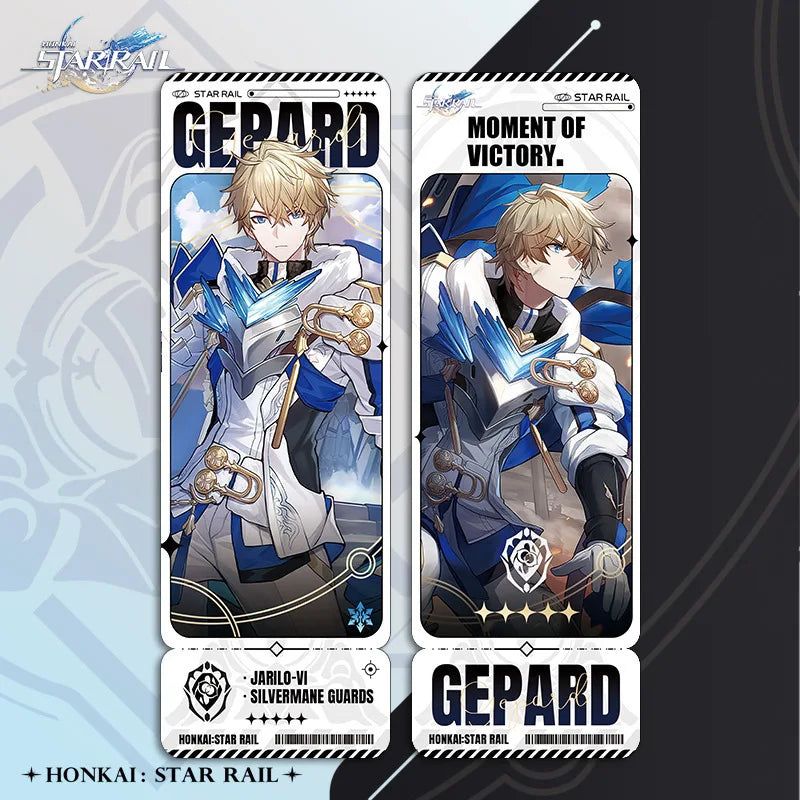 Honkai Star Rail Gepard Laser Ticket Collection Bookmark Card