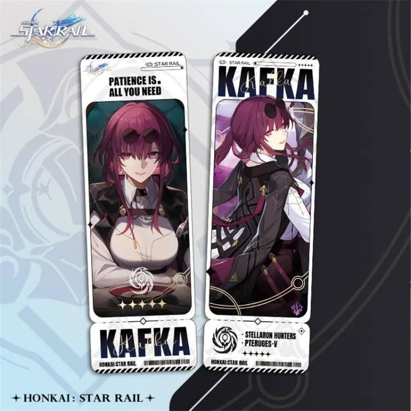 Honkai Star Rail Kafka Laser Ticket Collection Bookmark Card