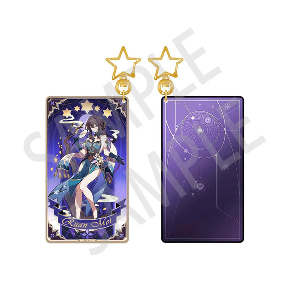 Honkai Star Rail Ruan Mei Divination Card Keychain