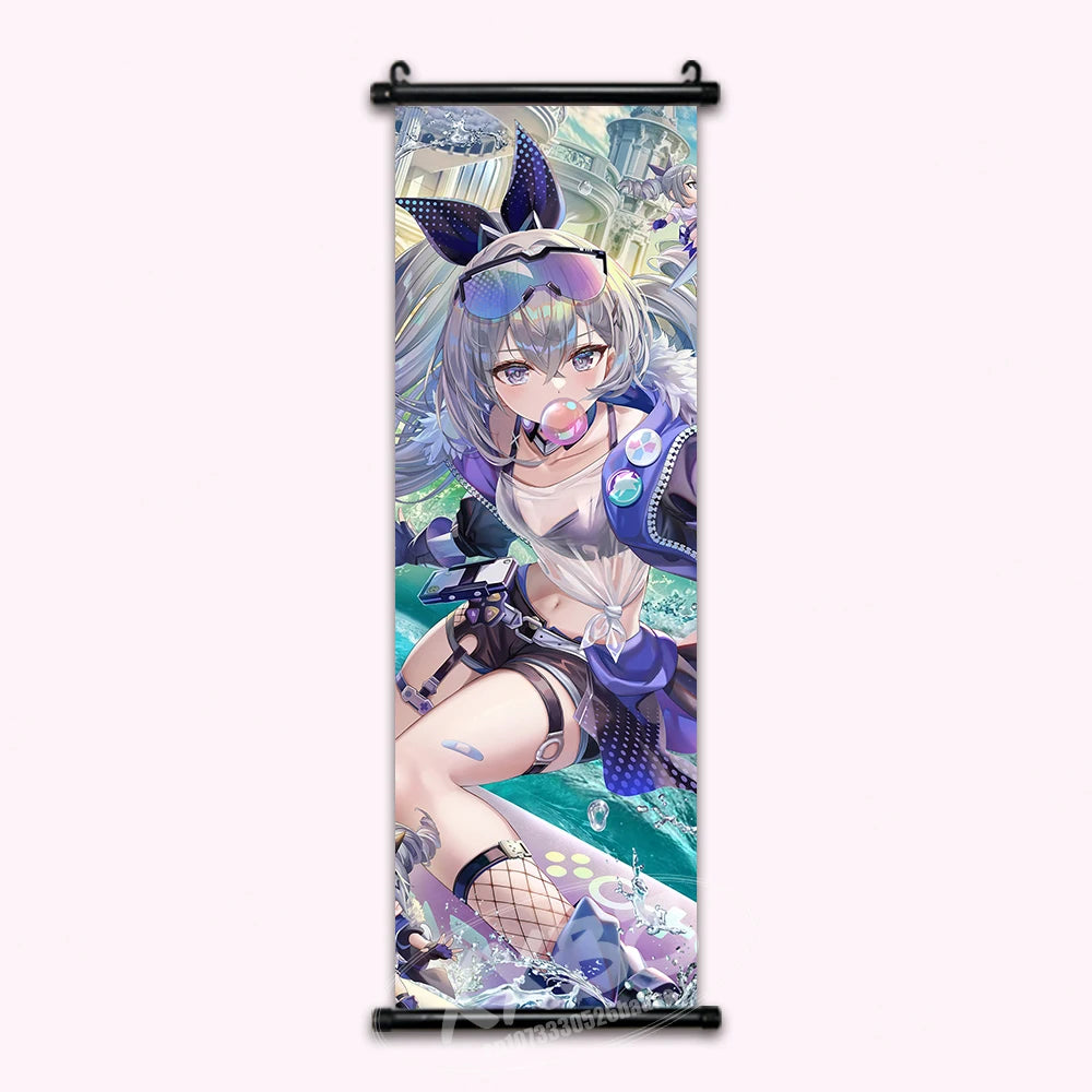 Honkai Star Rail Silver Wolf Anime Poster Canvas Scroll