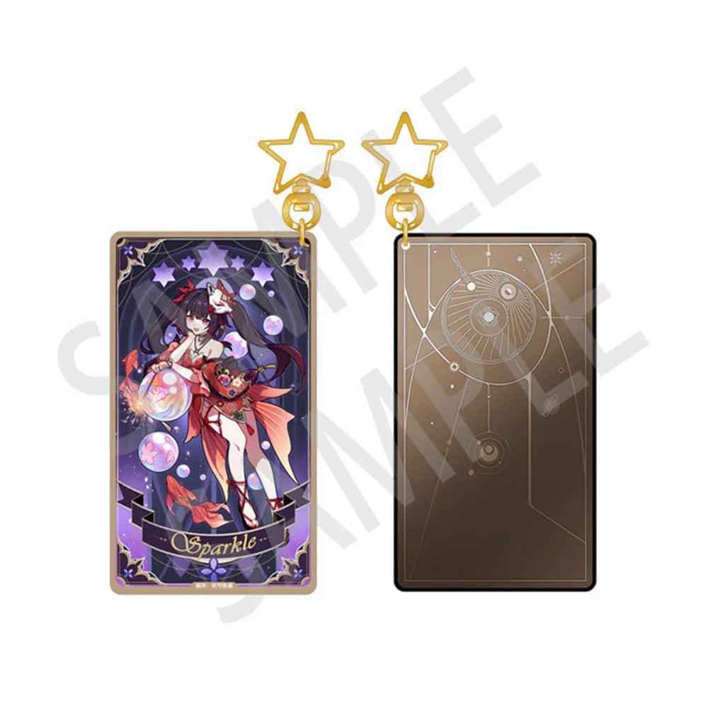 Honkai Star Rail Sparkle Divination Card Keychain