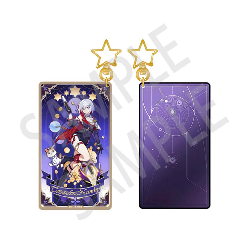 Honkai Star Rail Topaz Divination Card Keychain