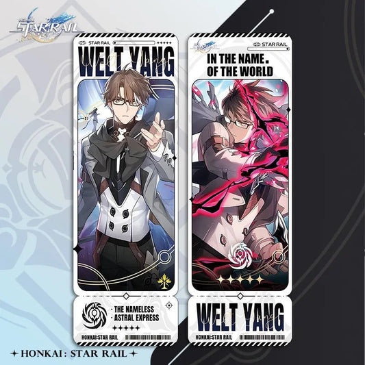 Honkai Star Rail Welt Yang Laser Ticket Collection Bookmark Card