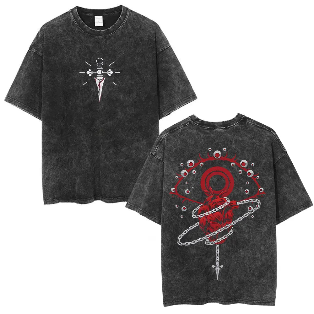 Hunter x Hunter Chains Shirt Vintage Oversized Style Anime Shirt
