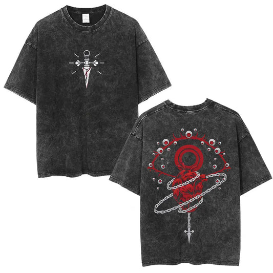 Hunter x Hunter Chains Shirt Vintage Oversized Style Anime Shirt