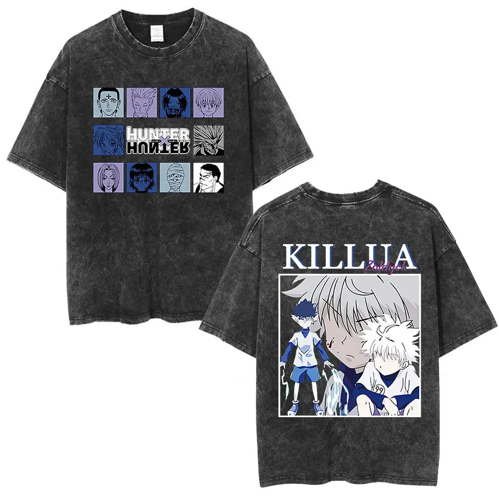Hunter x Hunter Killua Shirt Vintage Oversized Style Anime Shirt