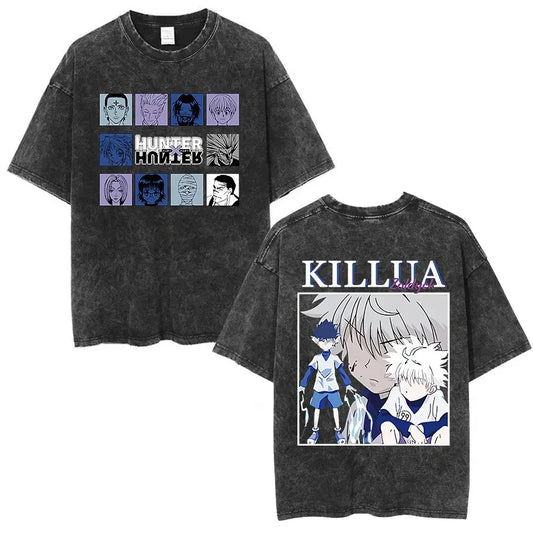 Hunter x Hunter Killua Shirt Vintage Oversized Style Anime Shirt