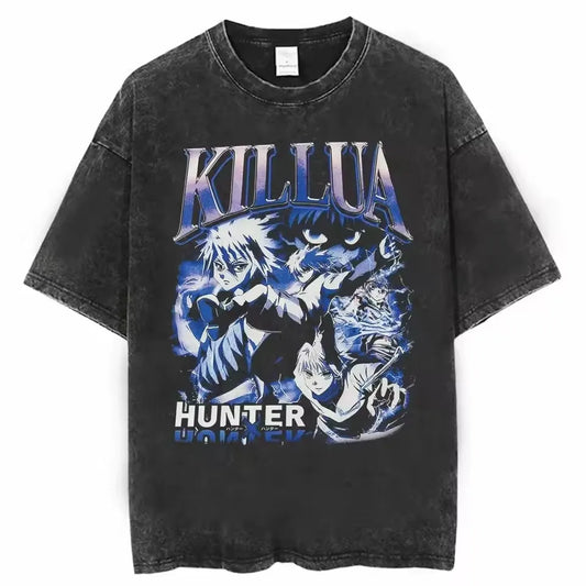 Hunter x Hunter Killua Shirt Vintage Oversized Style Anime Shirt