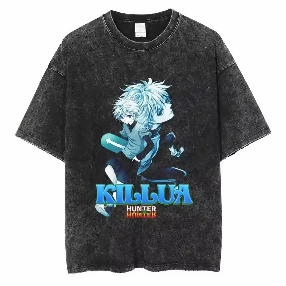 Hunter x Hunter Killua Shirt Vintage Oversized Style Anime Shirt