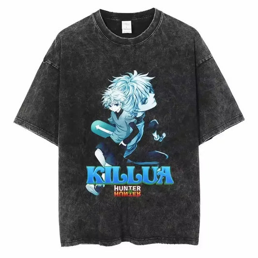 Hunter x Hunter Killua Shirt Vintage Oversized Style Anime Shirt