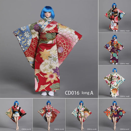 Japanese Kimono Clothing Accessory For 6-Inch Female Action Figure