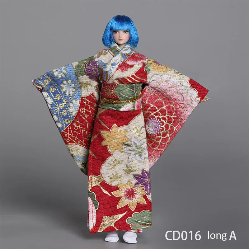 Japanese Kimono Clothing Accessory For 6-Inch Female Action Figure