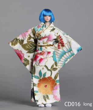 Japanese Kimono Clothing Accessory For 6-Inch Female Action Figure