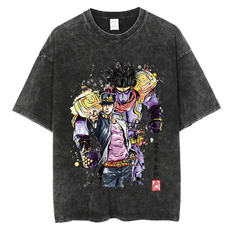 Jojo's Bizarre Adventure Jotaro Shirt Oversized Style Shirt