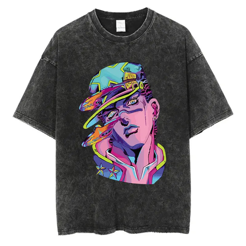 Jojo's Bizarre Adventure Jotaro Shirt Oversized Style Shirt