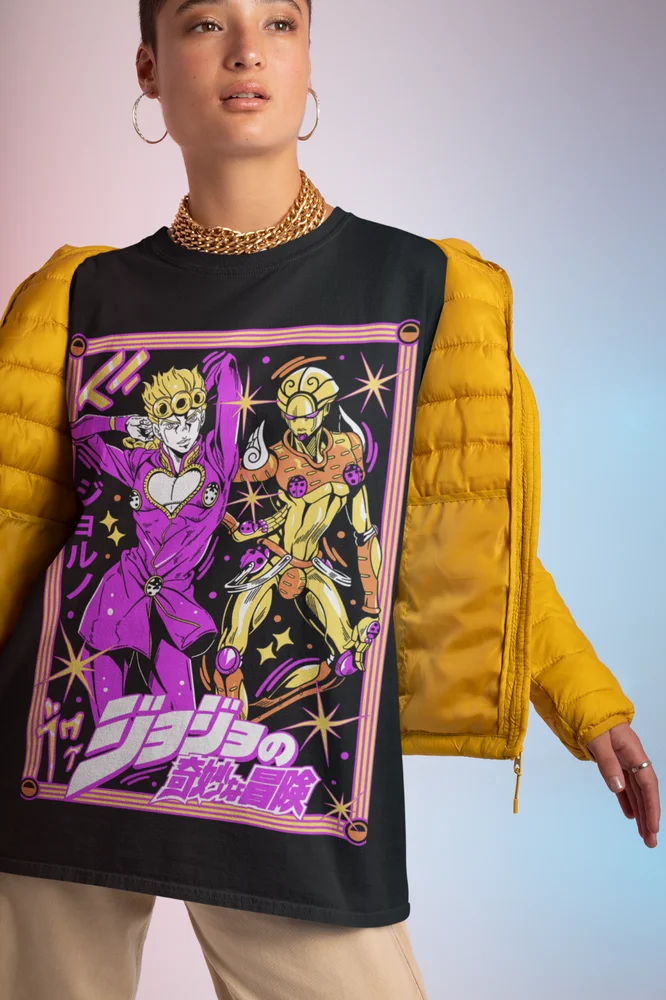 Jojo's Bizzare Adventure Giorno T-Shirt Cotton Anime Shirt