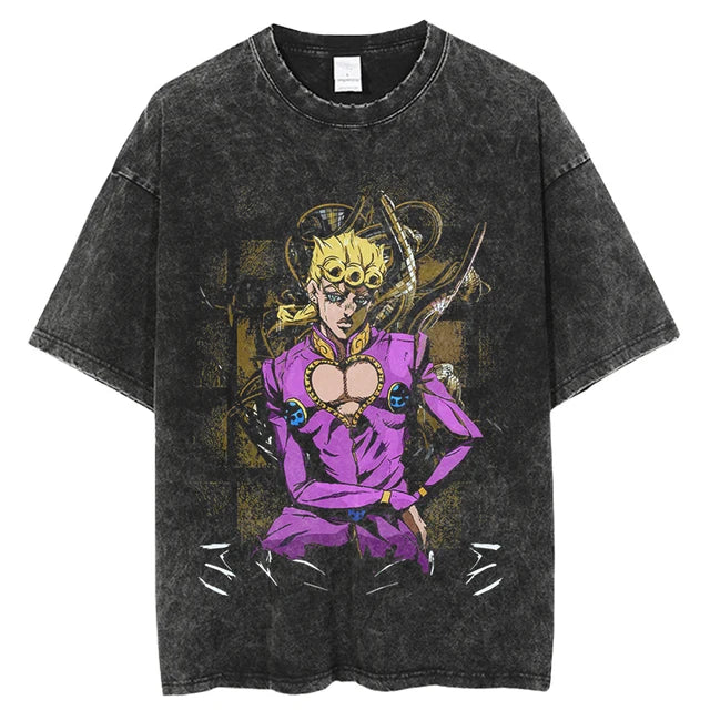 Jojos Bizarre Adventure Giorno Shirt Oversized Style Anime Shirt