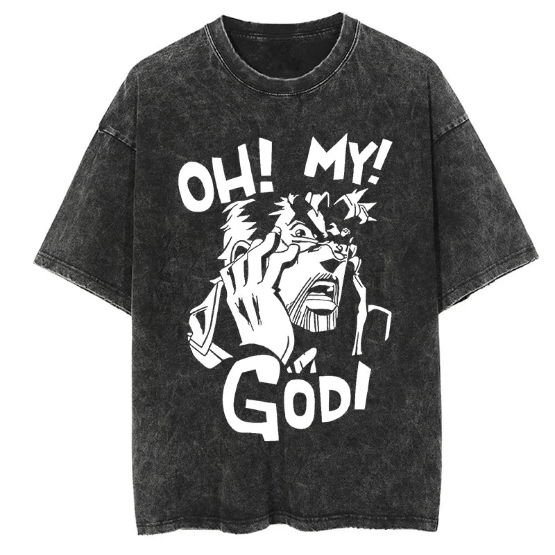 Jojos Bizarre Adventure Joseph Shirt Oversized Style Anime Shirt